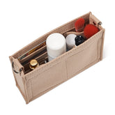 Vercord Felt Purse Insert Organizer 26 19 Toiletry Pouch Insert with D Ring, Pink - Like New