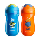 Tommee Tippee Insulated Sippy Cup, Water Bottle for Toddlers, Spill-Proof, BPA Free - 9 Ounces, 12+ Months, 2 Count (Design May Vary)