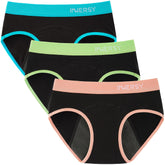 INNERSY Big Girls' Period Panties Menstrual Underwear for First Period Starter 3-Pack(Multi Coloered,XL(14-16 yrs)) - Like New