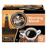 Black Pointe Bay Coffee, Morning Blend, Light Roast, 42 Count Single Serve Coffee Pods for Keurig K-Cup Brewers