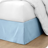 Nestwell 15-Inch Twin Wraparound Bed Skirt in Light Blue