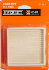 Off-White Square 3 in. Rubber Cups (2-Pack)