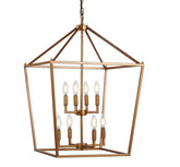 JONATHAN Y JYL7438B Pagoda Lantern Dimmable Adjustable Metal LED Pendant Classic Traditional Farmhouse Dining Room Living Room Kitchen Foyer Bedroom Hallway, 20 in, Antique Gold - Like New