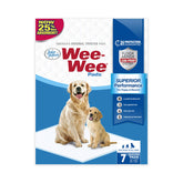 Four Paws Wee-Wee Superior Performance Unscented Pee Pads for Dogs & Puppies, Quilted Leak-Proof Dog Housebreaking Potty Training Floor Protection, 22" x 23", 7 Count