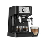 De'Longhi Stilosa Manual Espresso Machine, Latte & Cappuccino Maker, 15 Bar Pump Pressure + Milk Frother Steam Wand, Black / Stainless, EC260BK, 13.5 x 8.07 x 11.22 inches - Like New