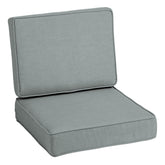 Arden Selections ProFoam Essentials Outdoor Deep Seating Cushion Set, 24 x 24, Foam Cushion with Fabric Cover Stone Grey Leala - Like New