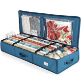Wrapping Paper Organizer Storage, Christmas Wrapping Paper Storage Containers, with Interior Pockets - Gift Wrapping Organizer Storage Fits Up to 22 40" Rolls, Ribbons, and Bows - Gift Wrap Storage - Like New