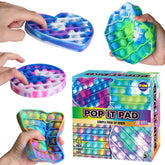 FUNKIDZ Tie Dye Push Pop Bubbles Fidget Toy, Stress Relief Anti-Anxiety Silicone Squeeze Sensory Toy for Kids Boys Girls