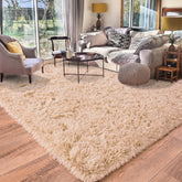 Quntue 8x10 Area Rugs for Living Room, Ultra Soft Large Shag Living Room Rug Fluffy Rug Carpet for Bedroom, Plush Modern Floor Rug for Kids Room Fuzzy Rug for Home Decor Aesthetic, Camel - Like New