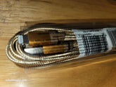 Wireless Gear USB Sync & Charge Fabric iPhone Charger 6ft (Gold)