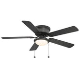 Hugger 52 in. LED Black Ceiling Fan