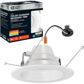 Commercial Electric 6 Title 20 Adjustable CCT Integrated LED Recessed Light Trim - Like New