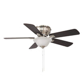 Hampton Bay Hawkins III 44 in. LED Indoor Brushed Nickel Flush Mount Ceiling Fan with Light