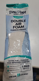 Premier Quality Insoles Double Thickness - Womens Size 9-10 (Mens 9-10 1/2)