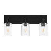 21 in. 3-Light Matte Black Vanity Light - Like New