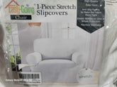 Easy-Going Stretch Jacquard Chair Couch Cover, 1-Piece Soft Sofa Cover, Sofa Slipcover with Anti-Slip Foams, Washable Furniture Protector for Kids, Pets (Chair, Snow White)
