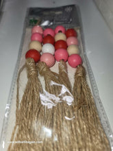 H for Happy Set of 4 Beaded Topper Pink