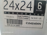 C242406N 24" Length, 24" Width, 6 Micron Thickness, 7-10 Gallon, Natural Color High-Density Commercial Coreless Roll Can Liner - Like New