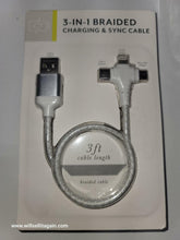 3 n 1 Braided Charging & Sync Cable