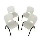 Lifetime 80383 Kids Stacking Chair, Almond (Set of 4)
