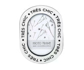 "Tres Chic" Oval Photo Frame, (4" x 6")