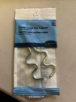 Double Curtain Rod Supports 2 & 3 inch Clearance