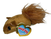 Fuzzee Tails Nutty the Brown Squirrel Fluffy Tail 5" Plush