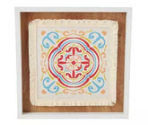 Red & Blue Medallion Fringe Art Framed Decor