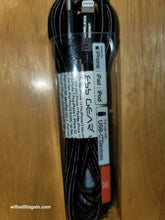 USB-2.0 Type C to 8-pin Cable 6 Feet, Black Fabric for iPhone Apple iPad Lap