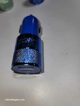 Dual-Port USB & USB-C Car Charger - Blue