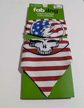 Fab Dog Human Face Mask & Dog Bandana One Size Mask w/ American Flag
