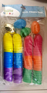 42Count Fillable Eggs Variety of Colors for Easter