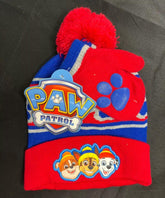 Nickelodeon Paw Patrol Beanie Glove Set Kids Blue Red