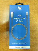 Just Wireless 4 Ft Micro USB Cable for Android Devices