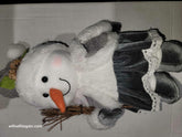 12 in Lady Snowman Standing Plush Figure - Like New