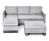 Broyhill Chico Wicker Cushioned Patio Sofa Chaise & Ottoman Set