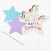 Happy Birthday Unicorn Yard Sign - 3 Pack