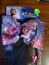 Claire's Encanto Long Dark Brown Hair Piece 18" on Sparkle Bow Barrette Disney