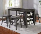 Real Living Raleigh Gray Storage Pub Dining Table (Table Only) - Like New