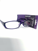 Foster Grant Simply Specs reading glasses, Dazzling, purple with rhinestones oval +1.25