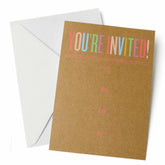 Bright 'You're Invited!' Party Invitations