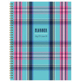 TF PUBLISHING July 2023 - June 2024 Electric Plaid Large Weekly Monthly Planner | Coordinating Planning Stickers | 12 Month Academic Year Planner | Faux Monthly Tabs | 9” x 11”