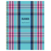 TF PUBLISHING July 2023 - June 2024 Electric Plaid Large Weekly Monthly Planner | Coordinating Planning Stickers | 12 Month Academic Year Planner | Faux Monthly Tabs | 9” x 11”