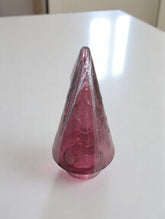 Ankyo 7" Christmas Glass Tree Decor Color Red