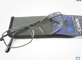 Foster Grant Simply Specs Reading Glasses JACOBSON Wire GUN +1.50 Case
