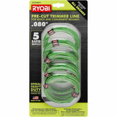 RYOBI 0.080 in. x 16 ft. Pre-Cut Spiral Line (5-Pack) - Like New