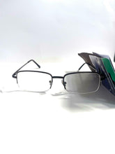 Foster Grant Simply Specs reading glasses Hal semi-rimless brown metal +1.50