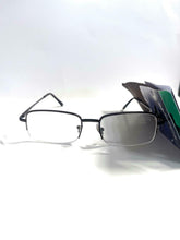 Foster Grant Simply Specs reading glasses Hal semi-rimless brown metal +1.50