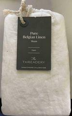 The Threadery Linen Euro Pillow Sham in Vanilla