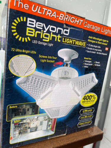 20-Watt 72 LED Lamp Lights 6500K Garage Ultra-Bright